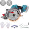 5.5'' Akku Mini Kreissäge Kompatibel mit Makita 18V, LCD Display, 12000 RPM, mit 2 Sägeblättern (140mm), Bürstenloser Motor, zum Schneiden von Holz, Kunststoff, Weichmetall, Fliesen