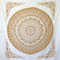 MOMOMUS Sandfreies Strandtuch Groß, mit Fransen und Mandala-Motiv - Ideal als Stranddecke/Strandmatte/Badedecke/Pareo/Strandlaken XXL Sandabweisend - Braun, 210x240 cm