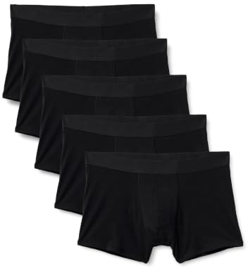Amazon Essentials Calzoncillo Bóxer de Algodón Jersey Hombre, Paquete de 5