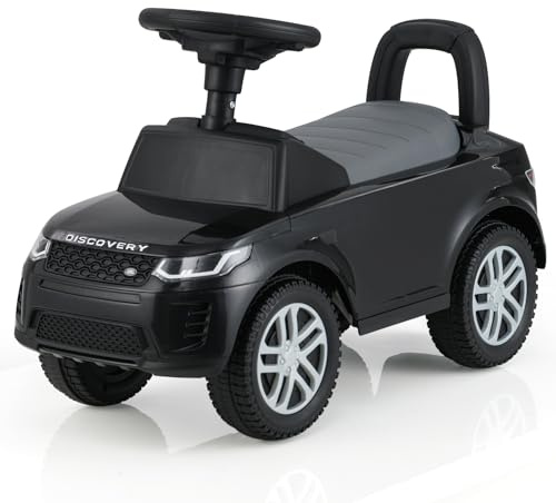 COSTWAY Macchinina Cavalcabile per Bambini, Macchina a Spinta con Clacson, Suoni del Motore e Spazio di Stoccaggio, Auto Giocattolo per Bambini da 1-3 Anni (Nero)