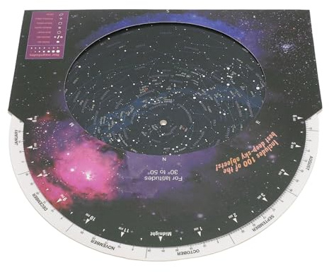 RASTKY Guía de Mapas Estelares Astronomía Buscador de Dirección Giratorio para Observación del Cielo Nocturno Herramienta Educativa para Astrónomos Principiantes y Avanzados Guía de Mapas Estelares