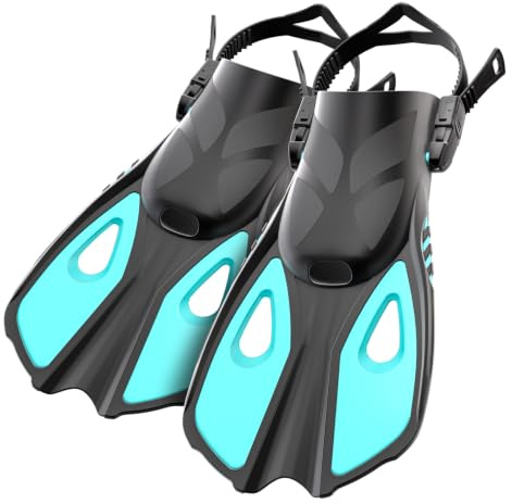 Palmes de Plongée Tailles 32-36 | 37-41 | 42-47 | Légères et Confortables | Conception Souple | Talon Ouvert réglable | Unisexe | pour Piscine et mer