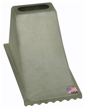 Buyers Products WC1267 Aluminum Wheel Chock, 6.25 x 12.25 x 7 Inch, Steep Slope Design with Rugged Teeth for Extra Stability, Silver