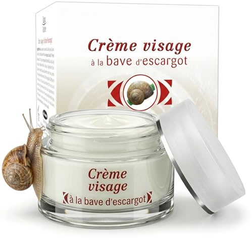 Crème Bave Scargot Visage 50 ml | Crème Anti Rides Femme och män | Avec Collagène och syra Hyaluronique | Crème Hyaluronique Hydratant Visage, Anti-Scen, Anti-Taches, | Ligne Active Api-Nature
