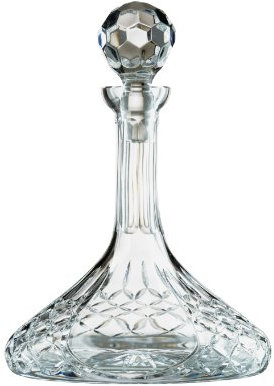 Dornberger - Dorchester Ships Decanter - 950 ml - 24% Lead Crystal - Fully Cut Decanter and Stopper for Wine, Bourbon, Whiskey - Made in Europe