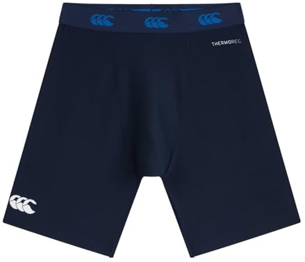 Canterbury Men's Thermoreg Base-Layer Shorts | Rugby Compression Shorts | Anti-Bacterial | Anti-Odour & Moisture-Wicking Material Gym Shorts, Navy, 3XL