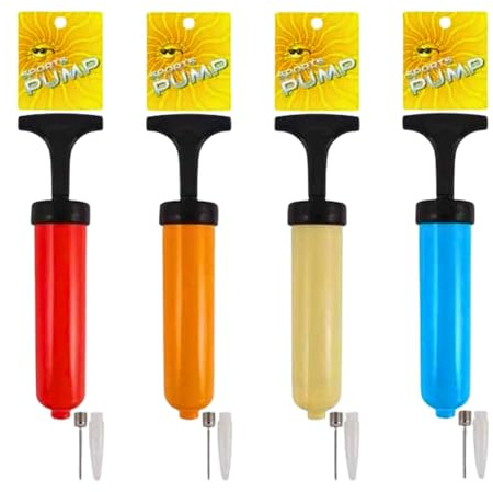 Bomba de Aire portátil de Mano con Aguja y Boquilla para balones inflables y Juguetes, Bomba Manual de Doble acción para Pelotas Deportivas, Globos e inflables de Piscina