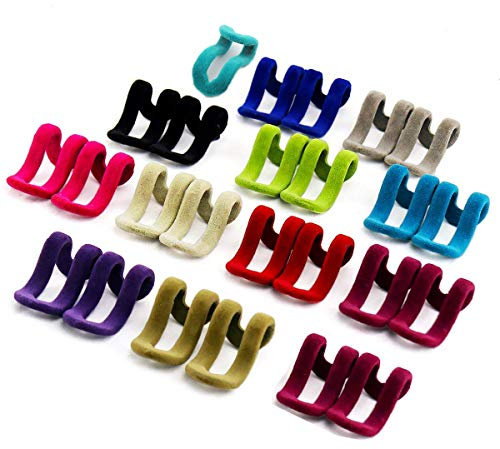 25 Stück Mini Beflockung Kleidung Rack Kleiderbügel Haken Halter Anti-Rutsch-Raum Speichern Kleiderbügel Rack Cascading Kleiderbügel Closet Organizer Zufällige Farbe