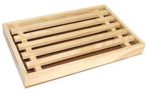 Tabla para cortar pan de madera de 2.5 x 32 x 19 cm