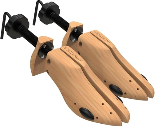 WEST LIGHT Shoe Stretcher Women，2-Way Wood Shoe Stretcher Shoe Tree for Wide Feet, Loosen Tight Shoes Women’s Size 5.5-10
