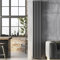 Go Bathrooms Vertical Radiator 1500 x 350 Grey Oval Double Column Panel Central Heating Radiator Bathroom Radiator Grey Vertical Kitchen Radiator
