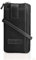 Hill Burry Echtleder Handy Portemonnaie Rinara I Geldbörse | Umhängetasche | Handy Wallet hochwertigem naturgegerbtem Leder | RFID Schutz | B 11cm x H 19,5cm x T 4,5cm (Schwarz)
