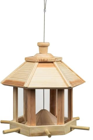 HI Vogel-Futterhaus zum Aufhängen Hausförmig 26x27 cm Natur