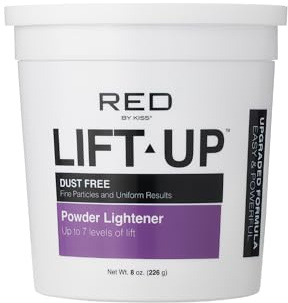 Red by Kiss Lift Up Hair Bleach Powder Lightener, Fine Particles for Easy Mixing & Application, Fast & Accurate Lifting to Levels 7-13, Collagen & Glucose Infused