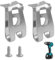 Gürtelclip Haken aus Edelstahl, 2 Stück Gürtelcliphaken mit Schrauben, Ersatz Gürtelclip Haken Silber Gürtelclip Metall Kompatibel mit XFD01 XFD07D DTD144 DTD144Z DHP481 12V 18V