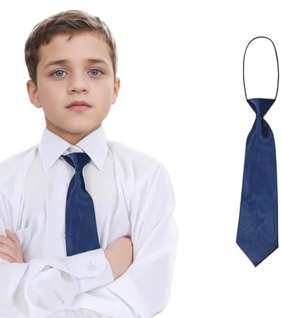 Vxcbad Einfarbig Krawatte für Kinder Jungen - Für Hochzeiten, Abschlussfeiern und Alltagskleidung 28×7CM