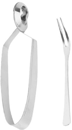 Alipis Pinzas Para Caracoles y Tenedor, Acero Inoxidable, Resistente Al Calor Oxidación, Para Servir Caracoles, Utensilios De Cocina, Juego De 2 Piezas