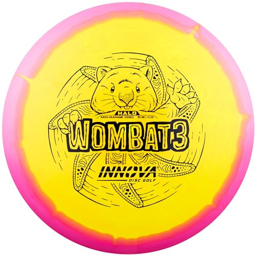 Innova Halo Star Wombat3 Disc Golf Mid-Range Disc Maximum Glide and Straight Flying Mid-Range (Colors Will Vary) (178-180g)