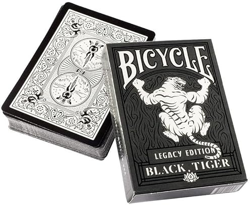 Bicycle Black Tiger Legacy Edition av Ellusionist kortlekar, spelkort, specialutgåva i svart, exklusiv design för samlare