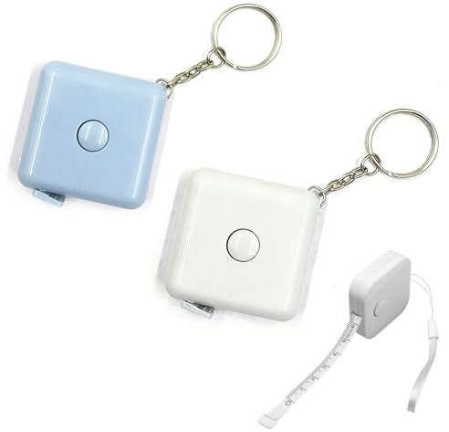 BDEPSTR Mini Metro a Nastro Retrattile per Corpo Set da 2, Doppio Lato per Misure Precise, Grazioso per Fitness, Sarto e Controllo Peso
