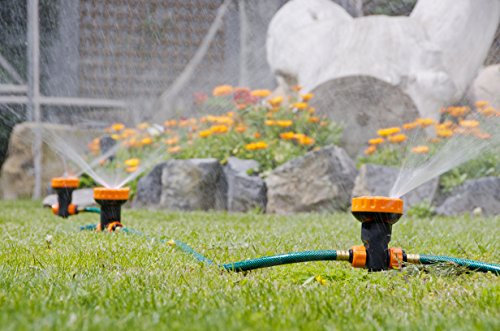 JOCCA - Sistema de Riego Portátil 3 Aspersores, 3 Mangueras/Hasta 30 m2/ 5 Difusores de Agua/Cuida tu Jardín