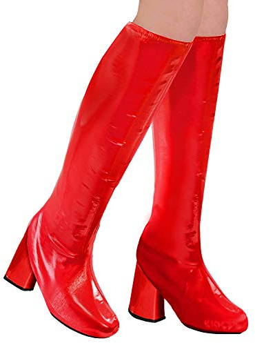 NET TOYS Superbes Couvre-Bottes gogo pour Femme - Rouge - Accessoire irrésistible surbottes pour Femme - Convient Parfaitement pour soirée à thème & Carnaval