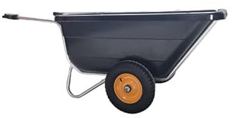 Kelberg 400L Schubkarre 2-Rad 6PR Hof-Schubkarre Premium Verzinkt Futterkarre