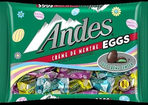 Andes Crème De Menthe-Filled Easter Eggs, Chocolate Covered Mint Easter Candy, 7.79 oz.