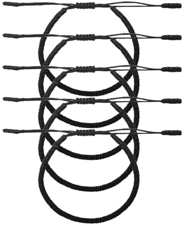 EUPSIIU 5 st handgjorda armband, buddhistiska armband för kvinnor och män, justerbar storlek för nästan alla händer, handgjort rep vävt chakra armband, vänskapspresent, för kvinnor, män, tonåringar