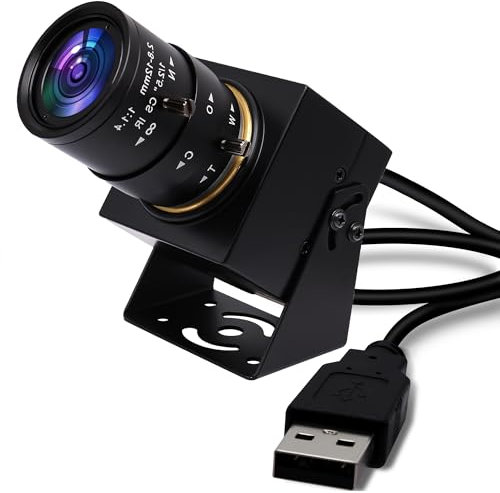 Svpro Global Shutter - Cámara USB 2MP 90FPS de Alta Velocidad con Objetivo Zoom de 2,8-12 mm, cámara Web de Enfoque Manual para Glof Swing, cámara Industrial USB Plug and Play para Ordenador