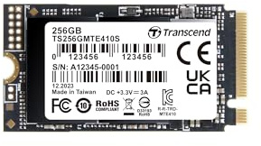 Transcend MTE410S 256GB M.2 2242 NVMe PCIe Gen4 x4 SSD, Read/Write up to 3,300/1,400 MB/s for Handheld Gaming PCs, Ultrabooks& Mini PCs TS256GMTE410S