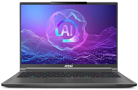 msi Creator 16 AI Studio (2024) 16” UHD+ MiniLED 120Hz Laptop: Intel Core Ultra 9-185H, NVIDIA RTX 4090, 64GB DDR5, 2TB NVMe SSD, WiFi 7, Win 11 Pro: Lunar Gray A1VIG-202TAAUS