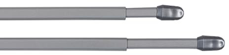 CINTACOR | Barre a Rideaux Sans Percage, Barre de Vitrage Extensible, Tringle a Rideau pour Fenêtre, Barre en Métal Reglable, Diamètre 11mm | 2 unités | Gris, Longueur 60-105cm