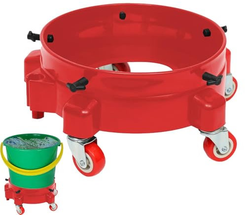 Godet sur Roues - Support Roulant pour Seau de Lavage | Chariot de Seau de Voiture avec roulettes pivotantes, Base Stable pour Lavage Auto, Nettoyage Pratique et mobilité Fluide, idéal pour Lavage