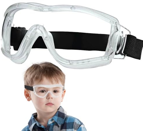 DAGLLGEW Kids Safety Goggles, Anti-Fog Clear Clear Kleinkind Sicherheitsbrillen, schockdes wasserdichte Kinderbrillen, tragbare Brillesgoggles für Augenschutz
