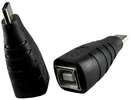 Adaptateur USB C vers USB B femelle vers USB C mâle pour imprimante piano électrique ordinateurs portables USB B vers USB C