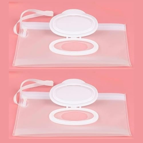 2 custodie bianche per salviette per bambini, porta salviettine da viaggio per mantenere umide le salviettine umidificate, contenitori portatili da viaggio in movimento, dispenser ricaricabile