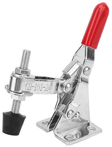 Vertical Toggle Clamp GH - 101A | 50 Kg High - Performance Holding Capacity | Quick Release Handle for Welding/Sheet Metal/Electronics Assembly | Carbon Steel with Protective