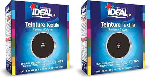 Ideal Teinture Textile Liquide 75 ml Noir (Lot de 2)