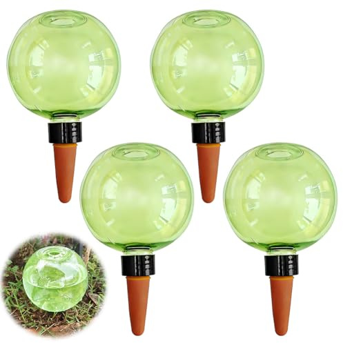 Wapasezyar 4 sfere d'acqua per piante, auto-irrigazione, per piante, irrigazione automatica, per interni ed esterni, irrigazione automatica delle piante (verde)