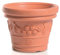 Blumentopf Pflanztopf Massiv Blumenkübel Terrakotta Mocca Untersetzer 5 Größen von rg-vertrieb