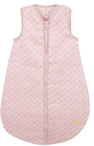 roba Babyschlafsack Lil Planet für Neugeborene - 70 cm - Ganzjahres Schlafsack aus Bio Baumwolle - Musselin GOTS - Rosa / Mauve