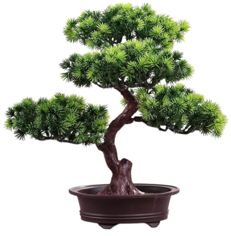 Pianta artificiale, alberi artificiali decorativi Simulazione di pino Pianta in vaso, Decorazione di piante finte Piante da serra in vaso per la decorazione del giardino di casa Display da tavolo