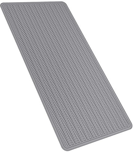 OTHWAY Non Slip Bathtub Mat, Extra Long 43x92 cm Rubber Bath Tub Shower Mat, Soft Mat for Bathroom Tub with Strong Suction Cups (Grey)