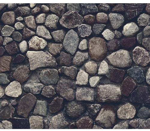 murando - Fototapete Premium-Vlies Steinwand 400x280cm - Foto Tapete Wohnzimmer Moderne Vliestapete XXL Wandtapete Motivtapeten Bildtapete 3d Effekt Wand Dekoration Flur Steine Mauer Steinoptik 3D