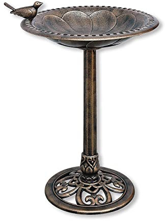 BACKYARD EXPRESSIONS PATIO · HOME · GARDEN 912449-WB Vogeltränke für den Außenbereich, bronzefarben, wetterbeständig, Polyresin, 76,2 cm