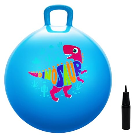 U&C Planet Ballon Sauteur 45 cm Ballon Sauteur Enfant 3-8 Ans Plastique PVC épais et résistant Jouet d'intérieur et extérieur