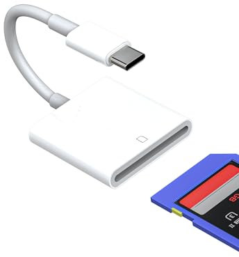 Lector de Tarjetas SD a Tipo C para Apple iPhone15 Pro MAX Plus para iPad Macbook Air Compatible con Samsung Adaptador USB C Card Reader Memoria Memory Stick Compact Flash Cartao Conector Thunderbolt