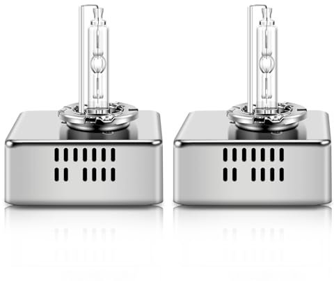 BIHEE D5S Xenon Brenner 6000K Diamond Weißlicht HID Scheinwerferbirnen 35W Scheinwerferlampe Metallstents Base Auto Scheinwerfer Birne Autolampe, 2 Stücke