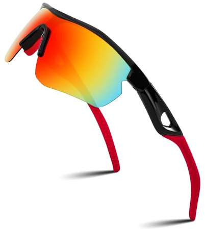 FEISEDY Kinder Jugendliche Sport Sonnenbrille Polarisiert für Jungen und Mädchen im Alter von 6-12 Jahren Baseball Radfahren Brillen mit TR90 Frame B0220